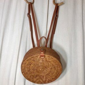 ATA Rattan Round Backpack